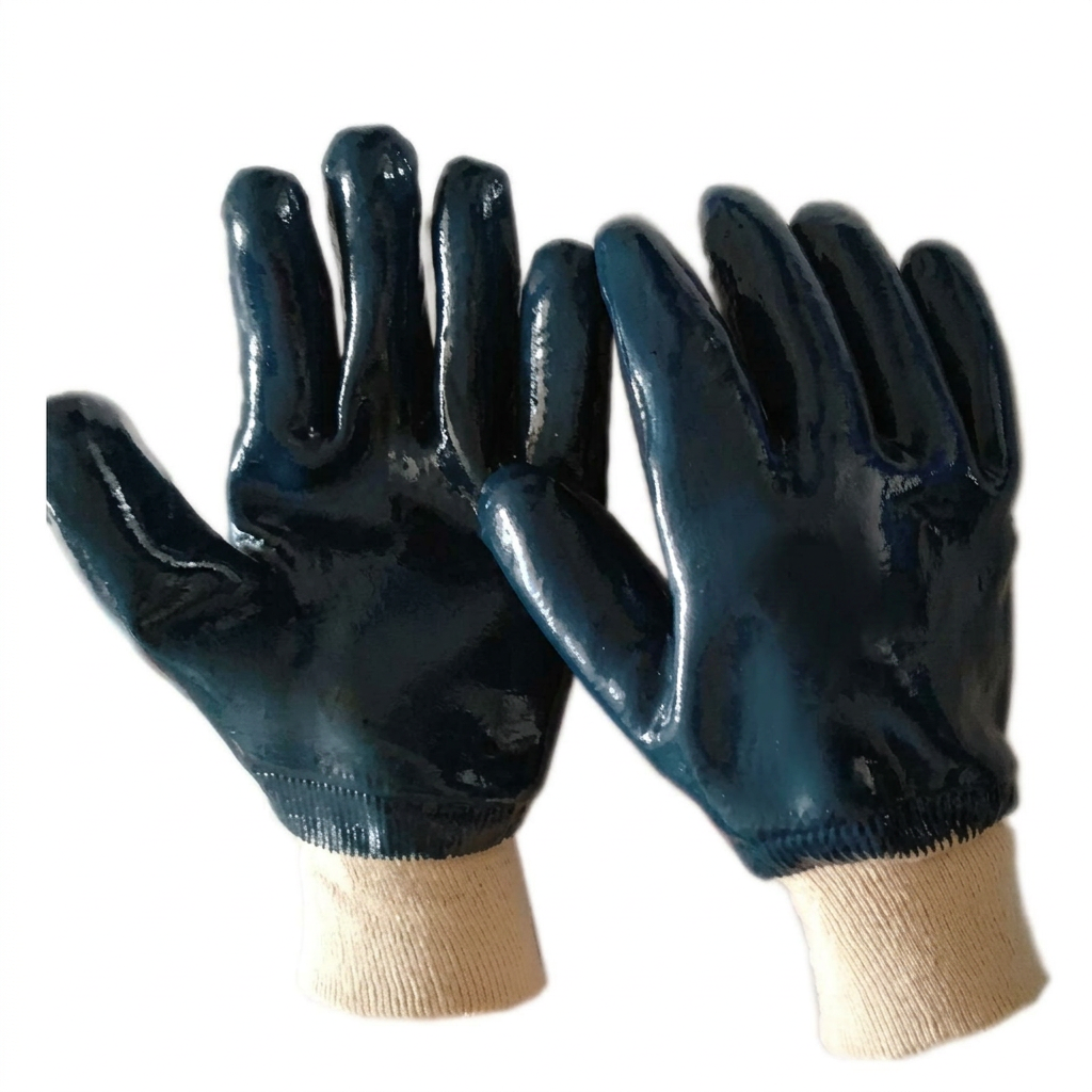 Gants nitrile enduction totale interlock N00006
