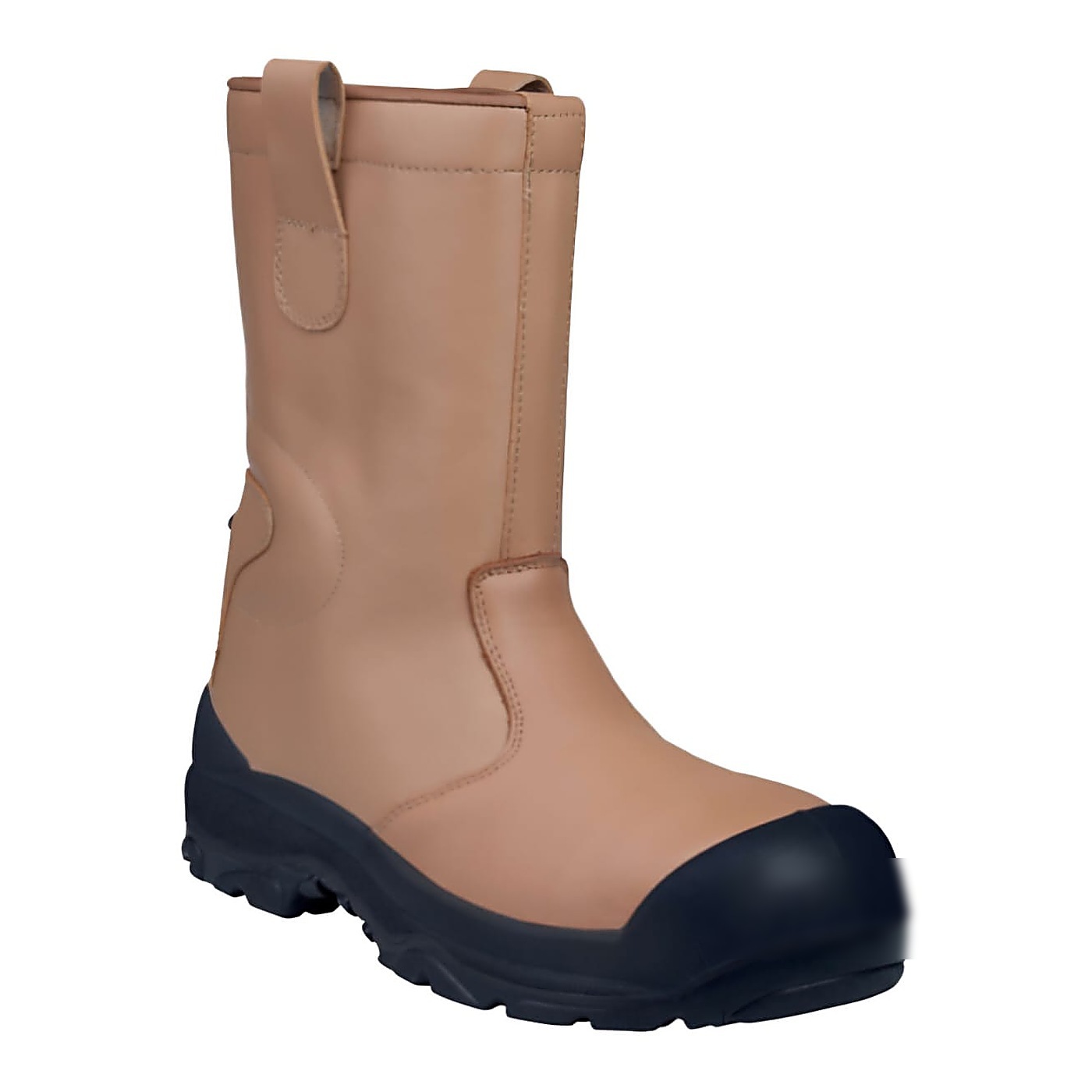 Bottes de sécurité S3 SRC cuir camel embout renforcé