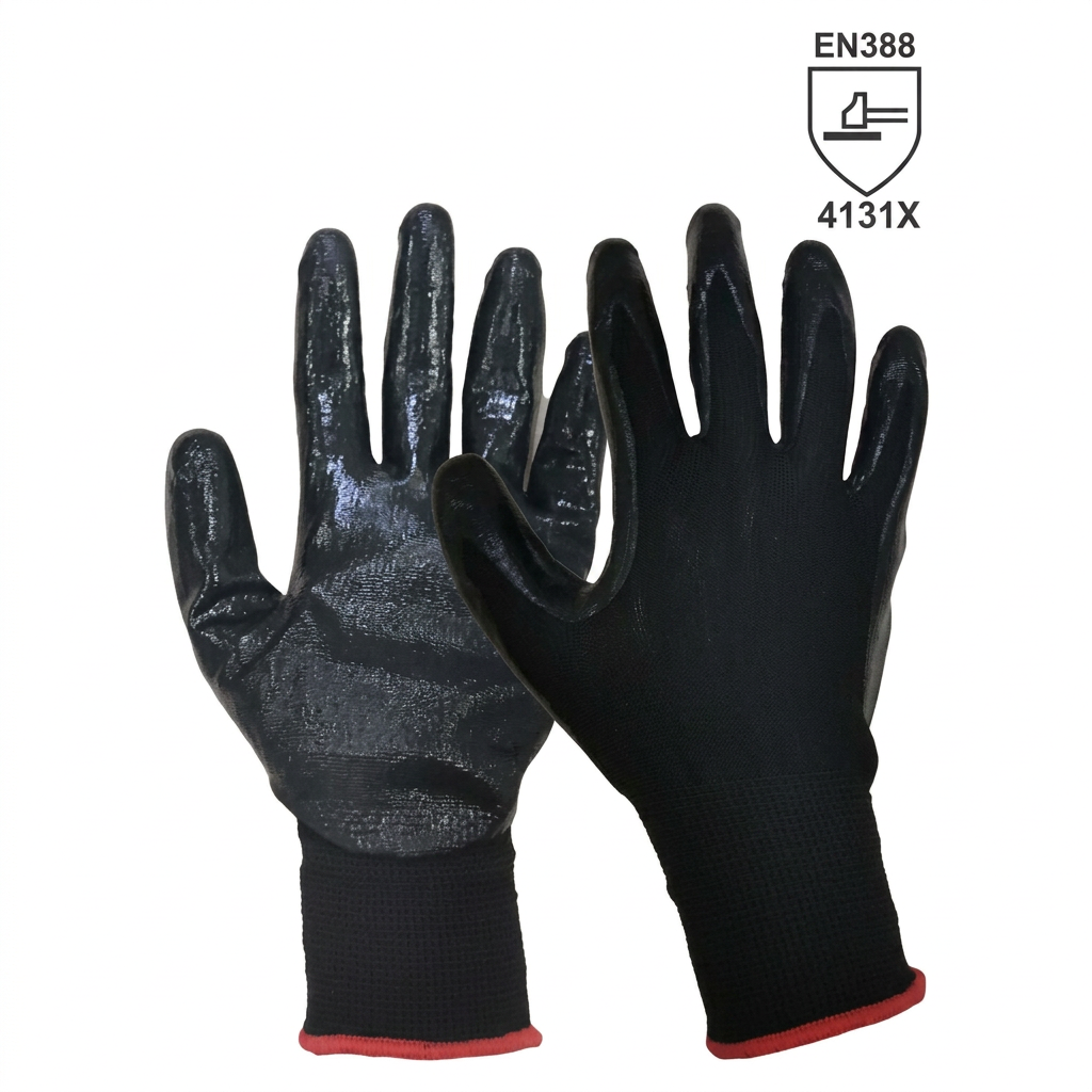 Gants de manutention enduits nitrile N13102
