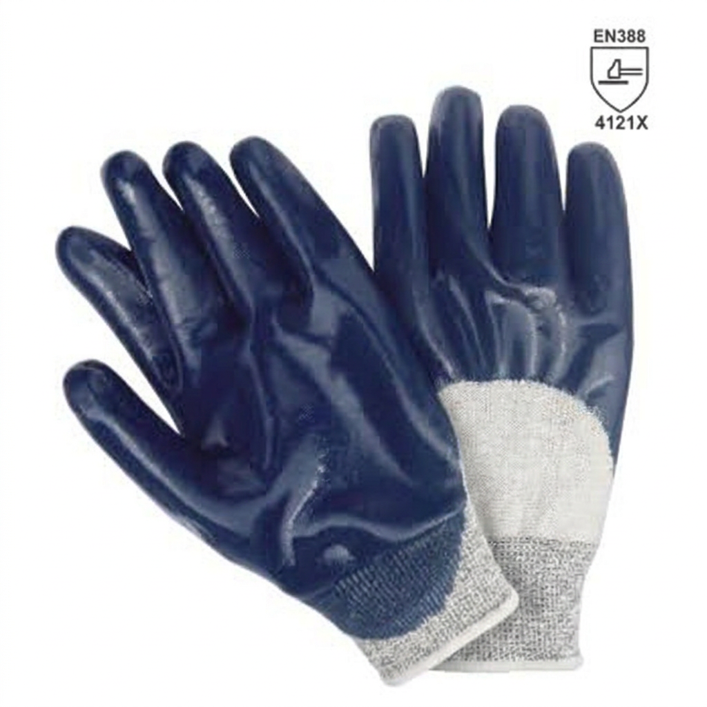 Gants nitrile 3/4 enduction N00004